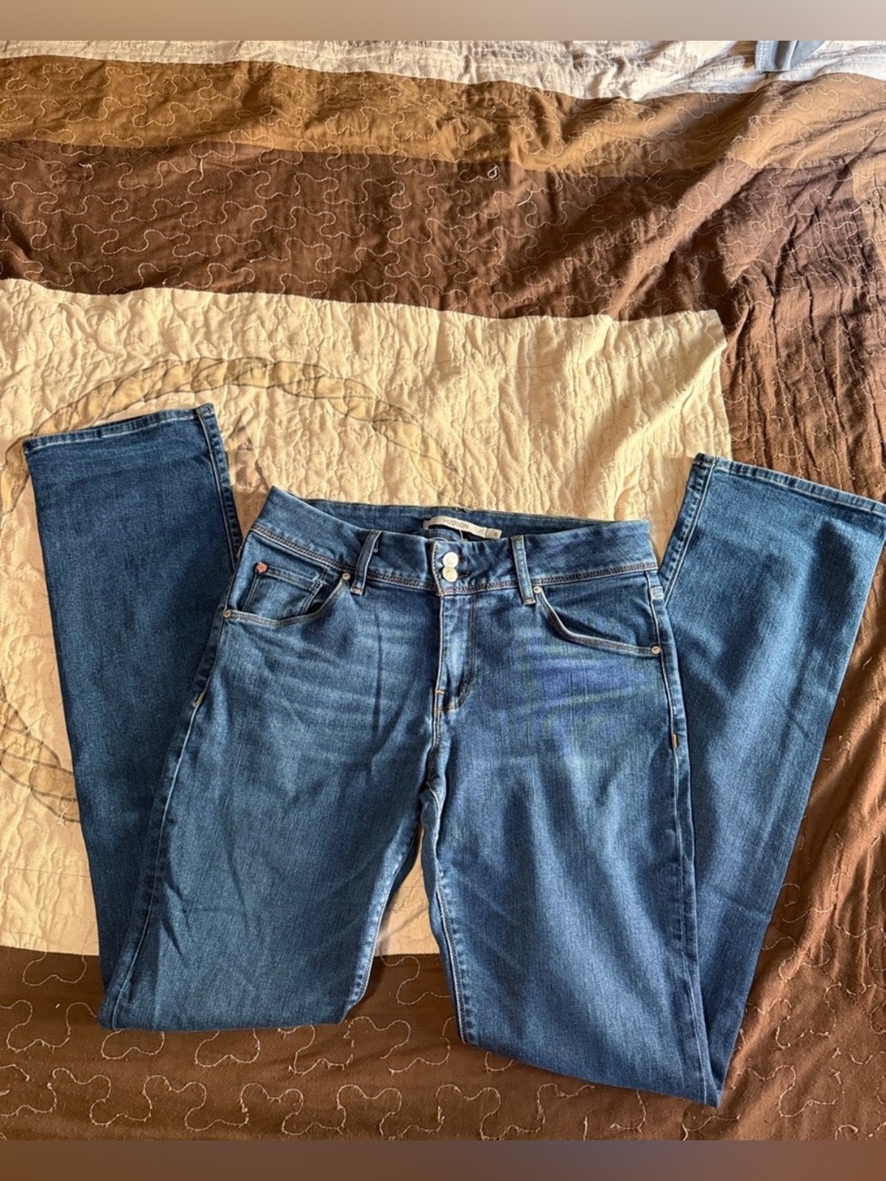 Hudson Jeans Straight Leg Dark Blue Denim